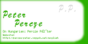 peter percze business card